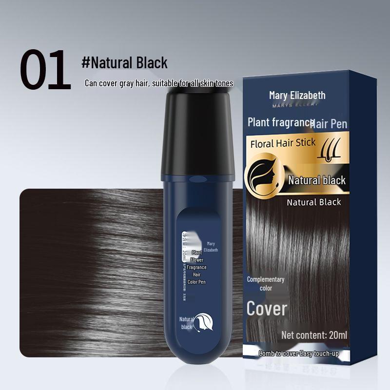 Mary Elizabeth Pflanzenbasierte Haarfarbe & Stylingkamm – Grauabdeckung & haarschonendes Auffrischen