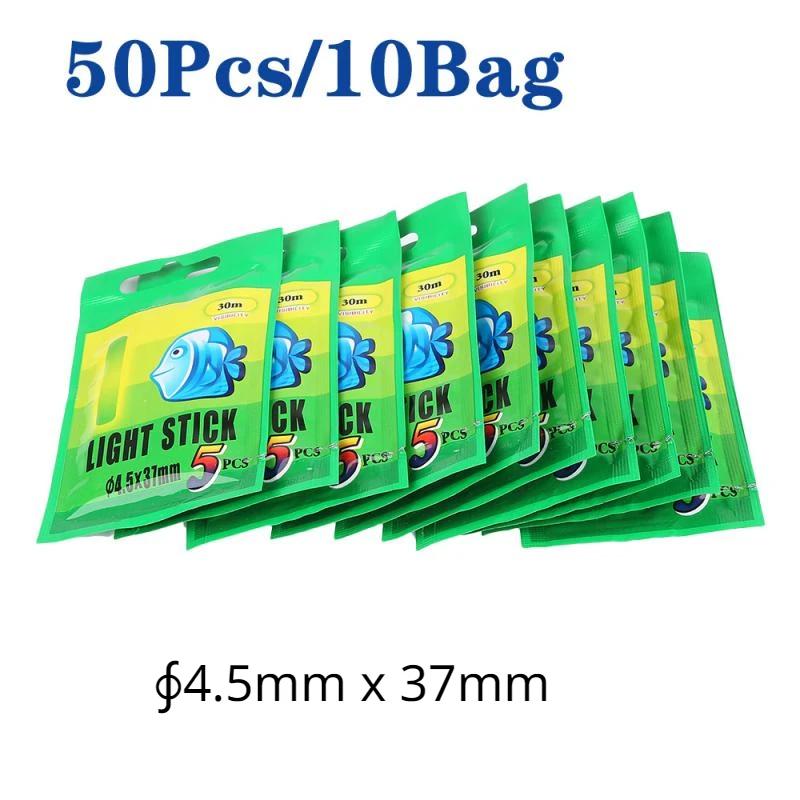 50Pcs Luminous Fishing Float Fireflies Fishing Float Fluorescent Lightstick Night Float Rod Lights Dark Glow Stick Tools