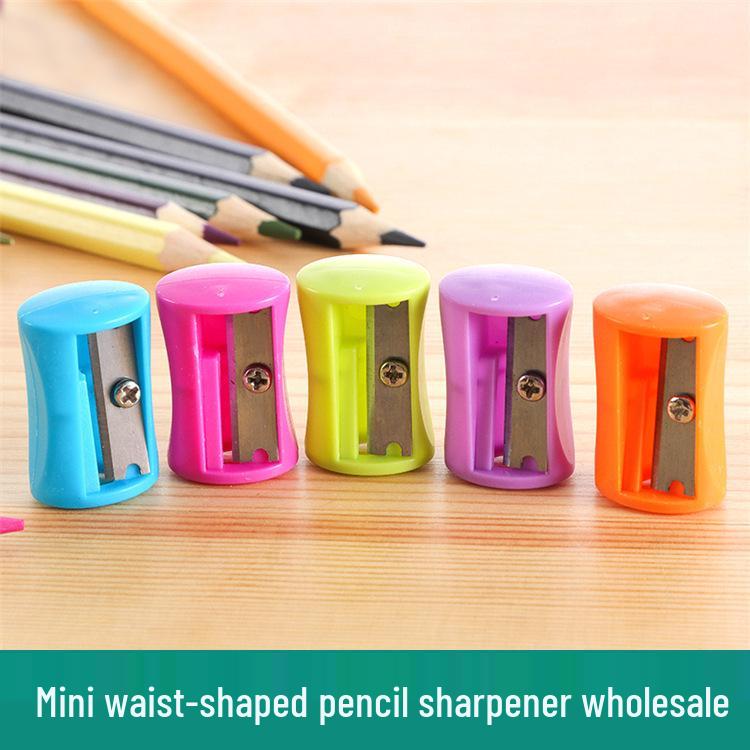 Waist-Shaped Mini Plastic Pencil Sharpener - Single Hole, Free Shipping