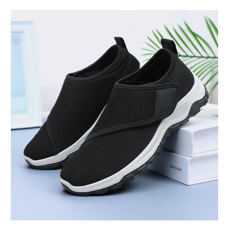 Pantofi casual respirabili din plasă pentru bărbați, pantofi simpli cu velcro