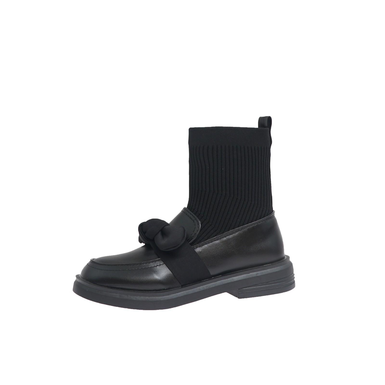 

Мода 2024 Женские ботильоны из замшевой кожи Женские ботинки на плоской платформе Женская обувь Модные осенне-зимние эластичные ботинки-слипоны 39 чёрный