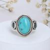 Arizona Turquoise & Swiss Blue Topaz Ring: 925 Sterling Silver Statement Ring