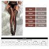Sexy Fishnet Stockings For Sex Mesh Transparent Underwear Women's Nylon Thigh High Stockings With Garters Open Crotch