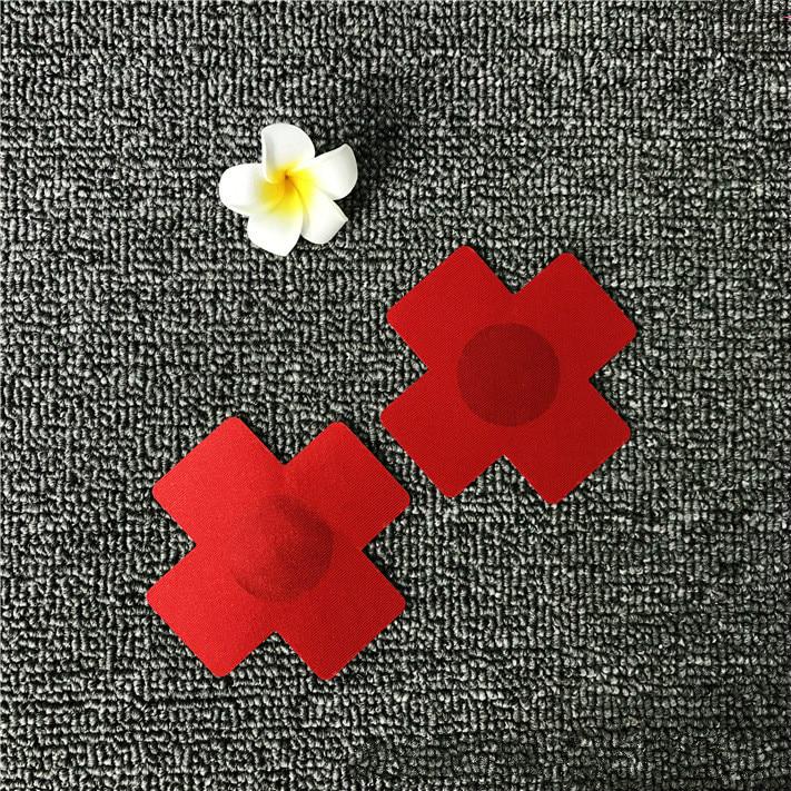 1Pair Women Bra Sexy Adhesive Nipple Covers Petals Breast Sticker Cross Shape Pasties Disposable