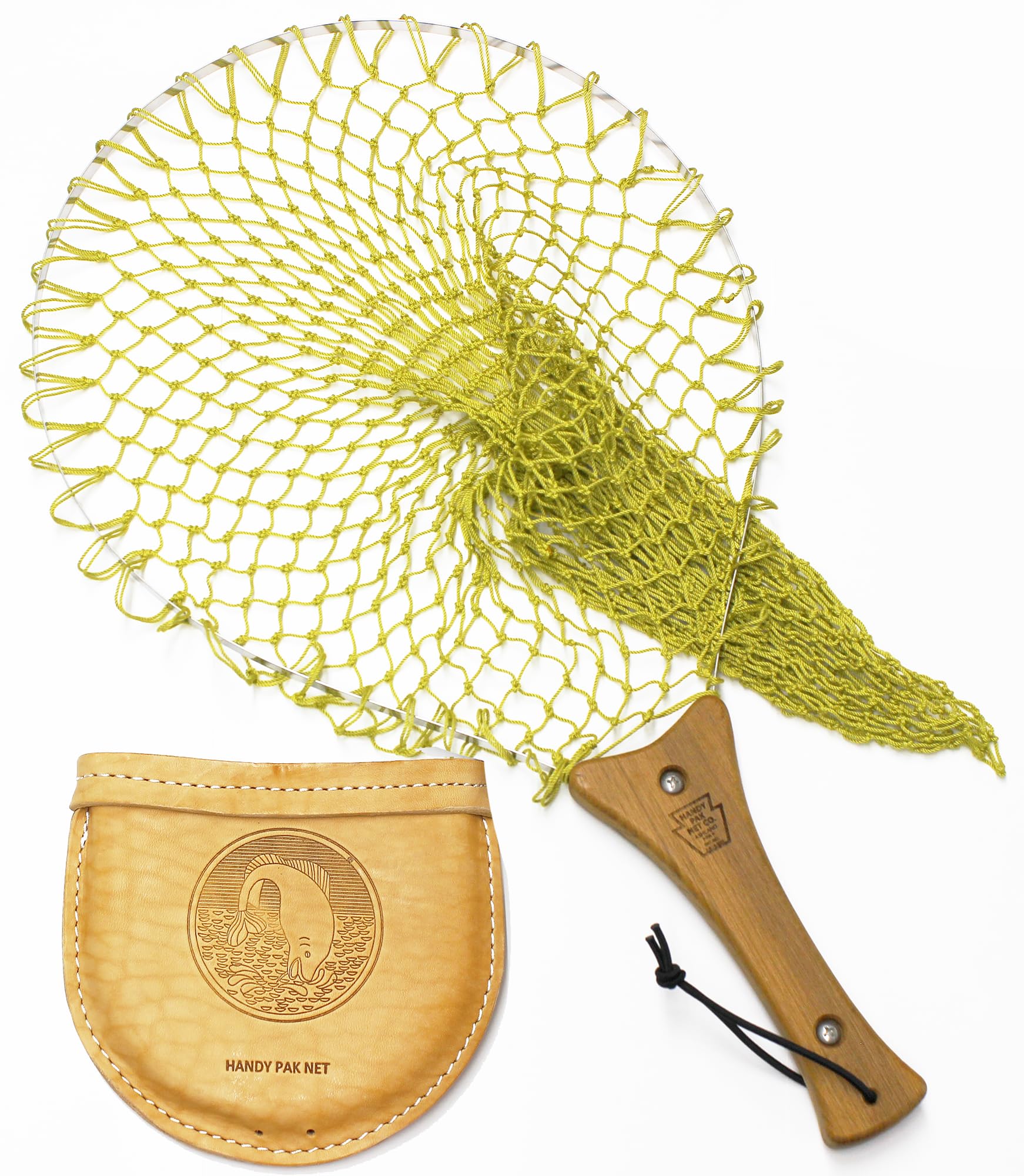 

InstaNet с деревянным шнуром для сетки M, размер, ручка/кожаный чехол/Кремона горчичный