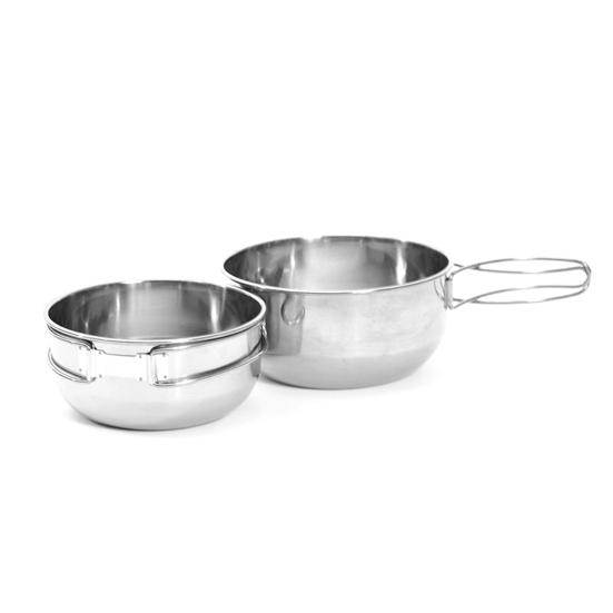 500/700ML Stainless Steel Folding Bowl Outdoor Camping Hiking Backpacking BBQ Picnic Travel Food Grade Collapsible Cooking Serving Bowl Dishware