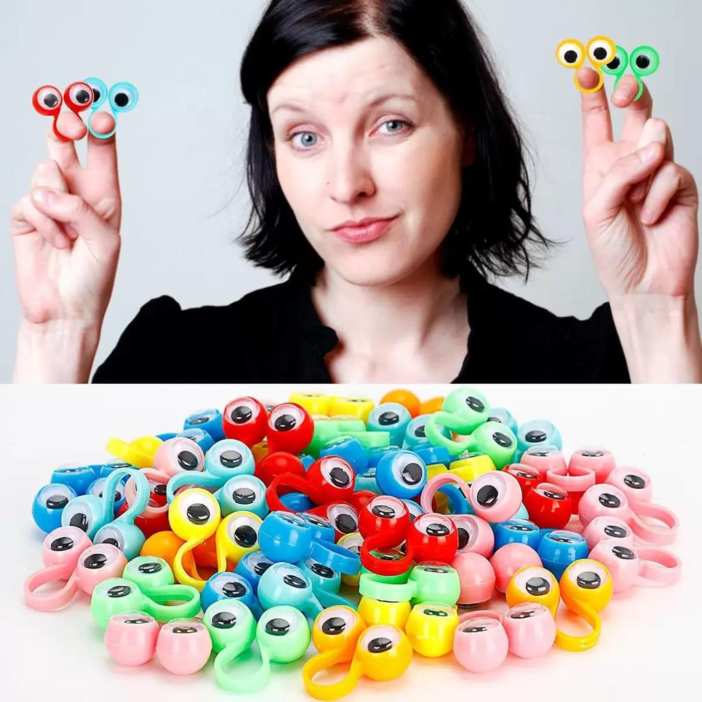 Komik Titreyen Göz Küresi Parmak Kuklası Plastik Yüzükler Çocuklar İçin Parti Hediyelikleri Şakalar Oyunlar hediyeler doğum günü dekorasyonu