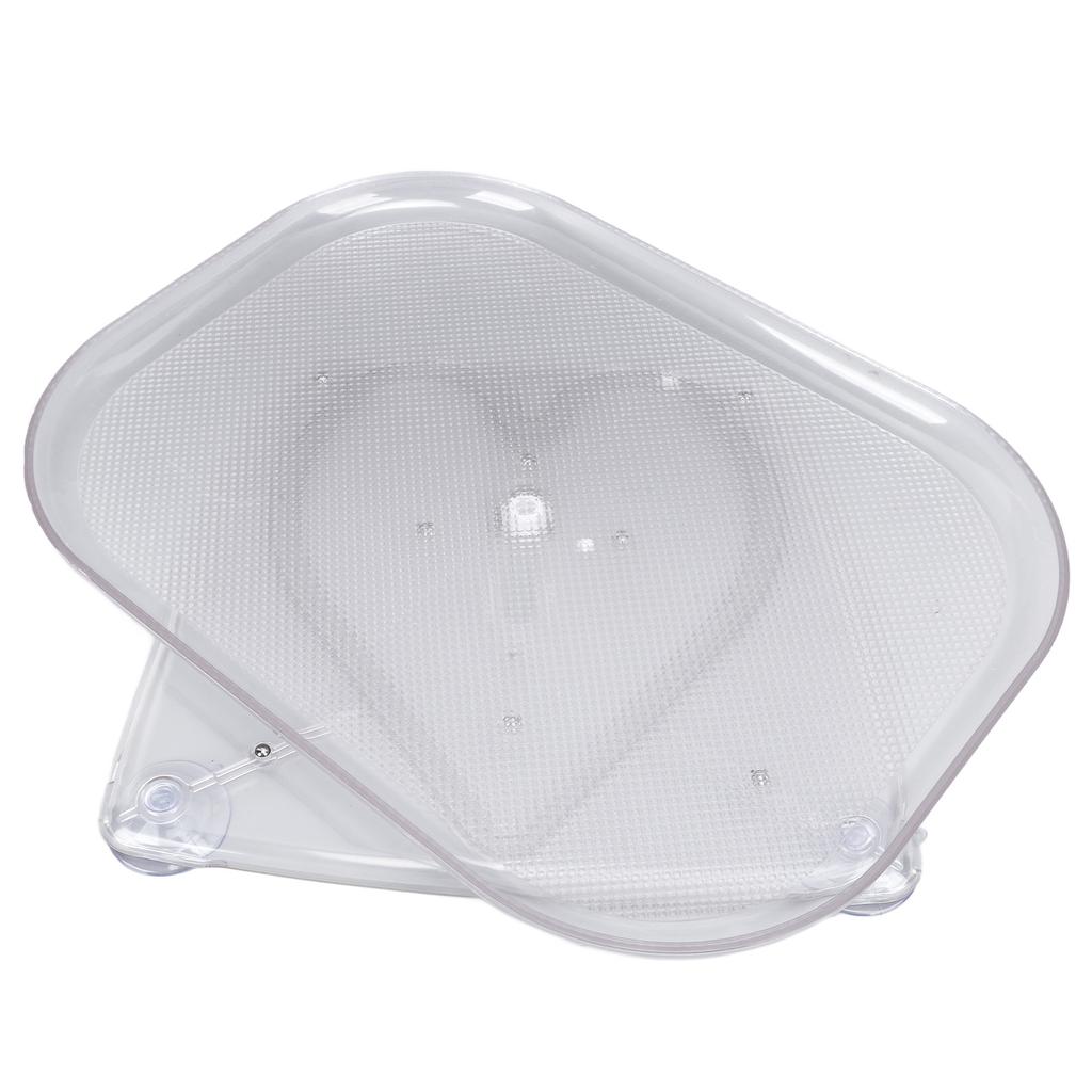 Refrigerator Turntable Organizer Transparent Rectangular Countertop Condiment Storage Rack for Household Kitchen Big