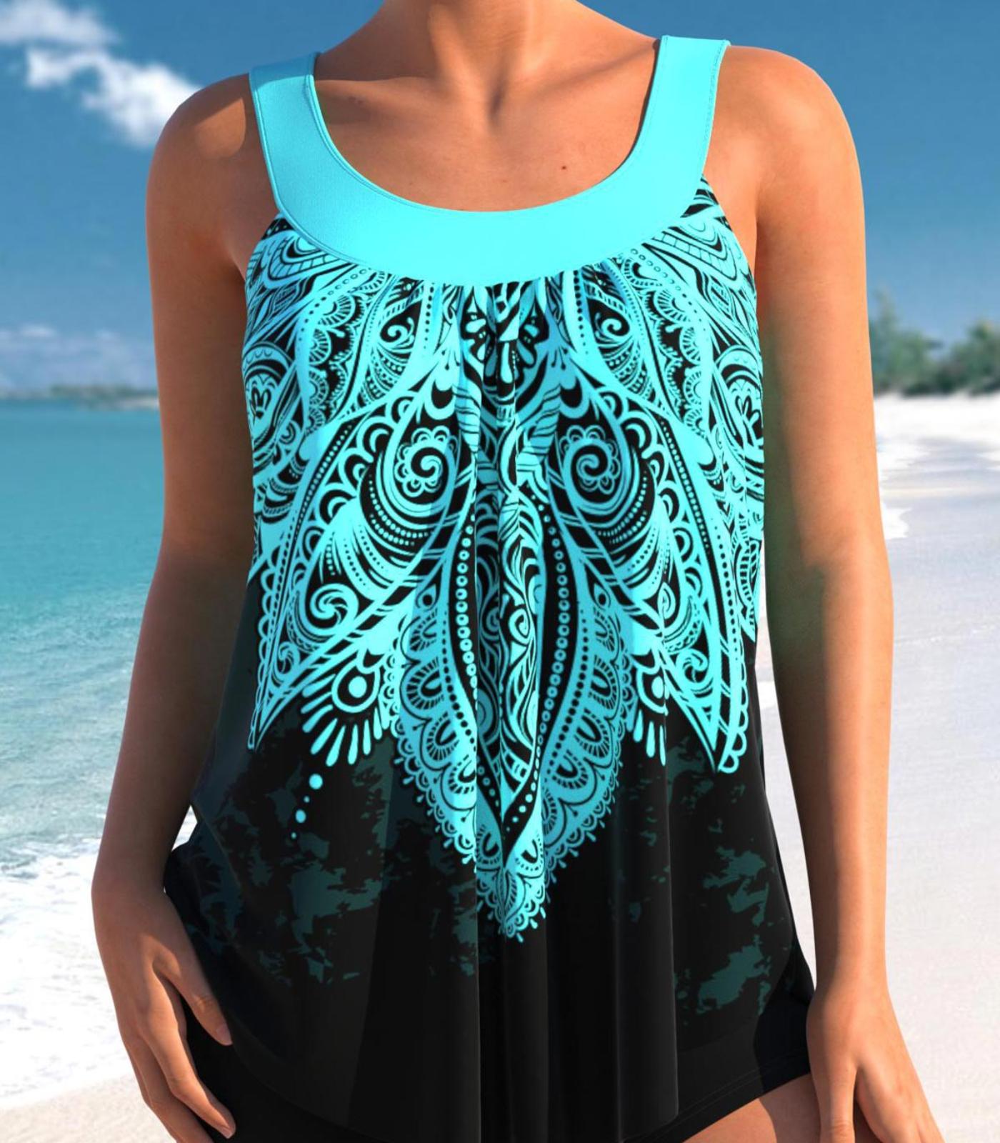 

2024 Купальники Летняя пляжная одежда Из двух частей Пляжные купальники Танкини с 3D принтом Плавание Новый комплект танкини Женская мода Монокини XXXXXL