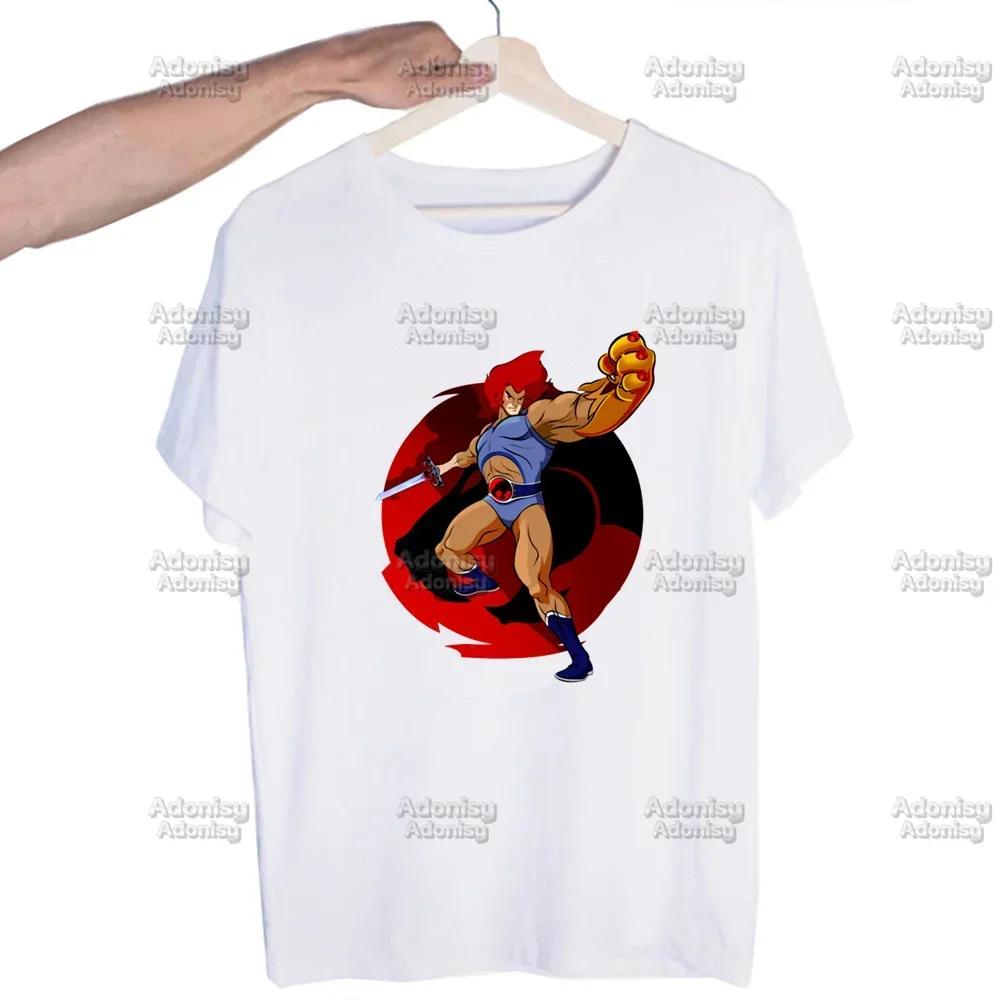 Thundercats Thunder Cats Lion Cat Thunder Cartoon Harajuku Man Tees Shirt Tops Design Short-Sleeved Aesthetic Anime T Shirt