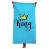 King and Queen's Velvet Bath Towel Beach Towel Cushion Large Bath Towel Beach Towel Printed Microfiber Towel Minimum Order