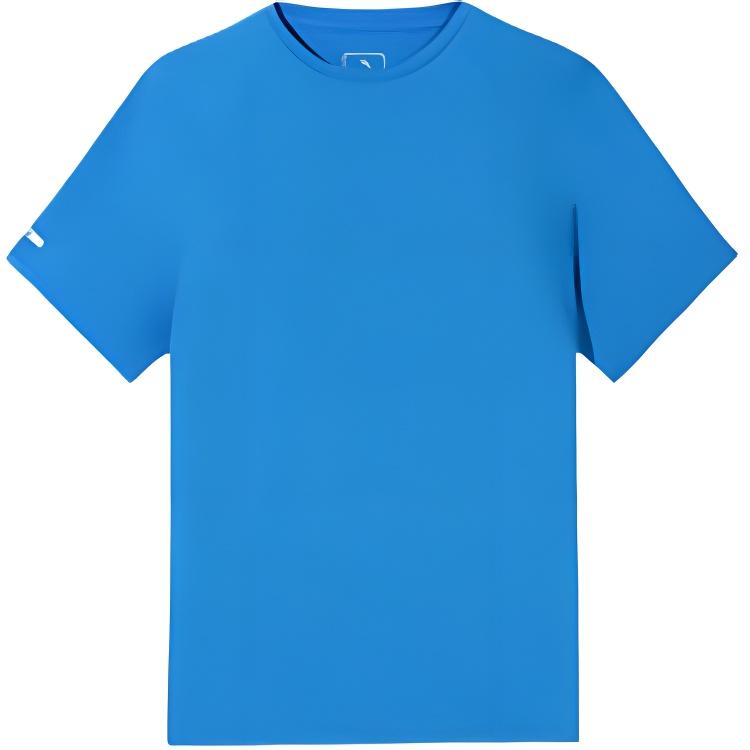 

Anta Plain Comfortable Versatile Simple Round Neck Short Sleeve T-Shirt Men Tops Blue 952527140-5 S