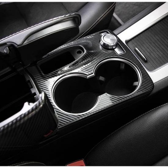 Carbon Fiber For Mercedes Benz GLK X204 Car Center Cup Holer Panel Cover Trims