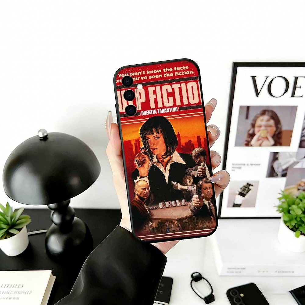 P-Pulp F-Fiction Movie Phone Case For Samsung Galaxy A73,A72,A71,A70,A53,A52,A51,Soft Silicone Black Cover