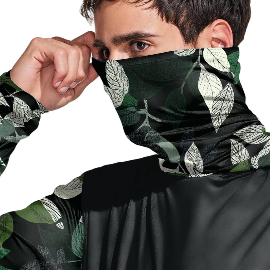 Heren Shirt Met Masker Lichtgewicht Lange Mouw Capuchon Wandelen Vissen Performance