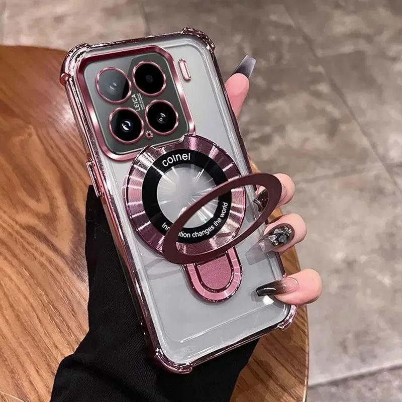 

Для Xiaomi 15T Pro Чехол Противоударный Магнитный Кронштейн Чехол для телефона Для Mi 15 T 15T 14T 13T Pro Подставка Прозрачная Мягкая Силиконовая Крышка Xiaomi 13T Pro