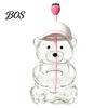Heat Resistant Borosilicate Glass 600ML Bear Tumbler with Lid & Straw, 20oz Drinking Durable Container Cup for Iced Coffee, Boba Tea, Milk, Gift Women