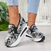 Fashion Women's Low-cut Shoes 2025 Spring and Summer Fashion Floral Pattern Mesh Breathable Comfortable Platform Sneakers Tenis De Mujer