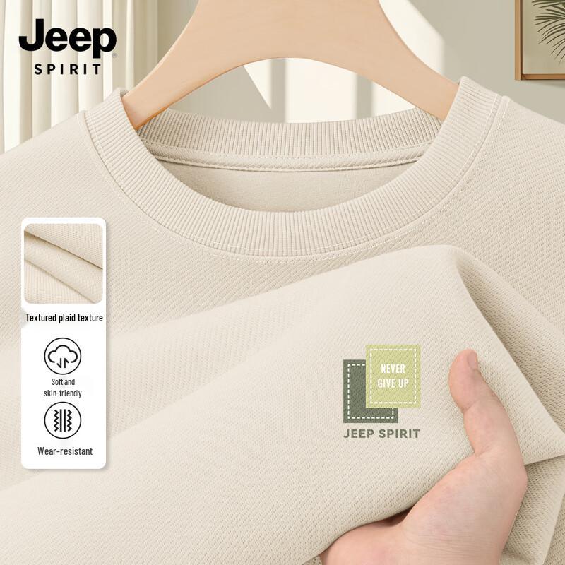 JEEP SPIRIT Men's 2025 Loose Fit Round Neck Sweatshirt