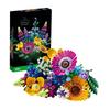 Set Nou Creativ 'ICONS Buchet de Flori Eterne 10313 Set de Piese de Construcție Plantă Decor Acasă Jucării Cadouri de Ziua Fetei Jucării Romantice