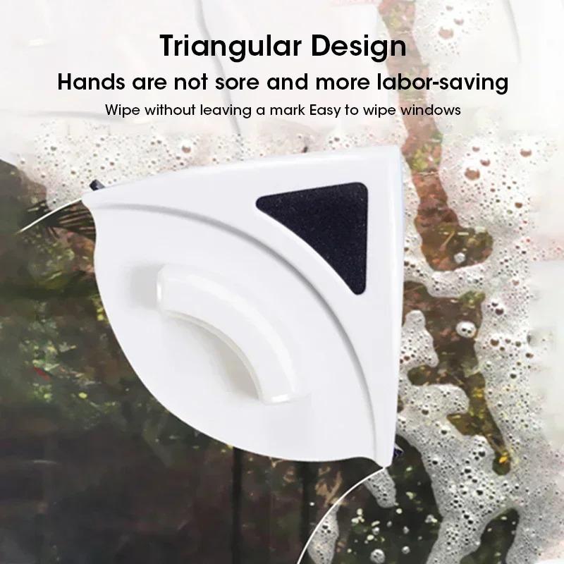 Magnetic Double-Layer Glass Cleaner for Home Multifunctional High-Rise Tool Automatic Drainage Strong Grip Long Reach