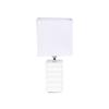 Lampe pilier strie blanc