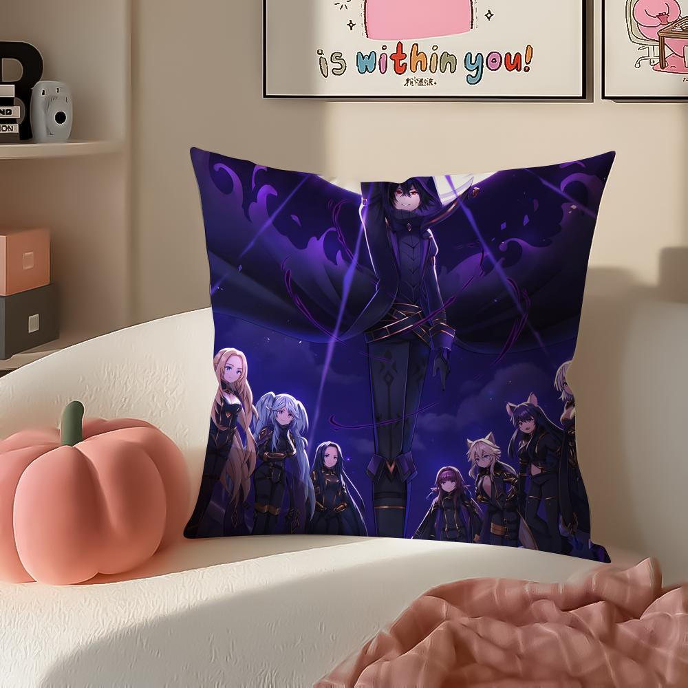 Epic Anime TThe Eminence In Shadow Cushion Cover Pillowcase Short Plush Invisible zipper Room Sofa Cushion Cover