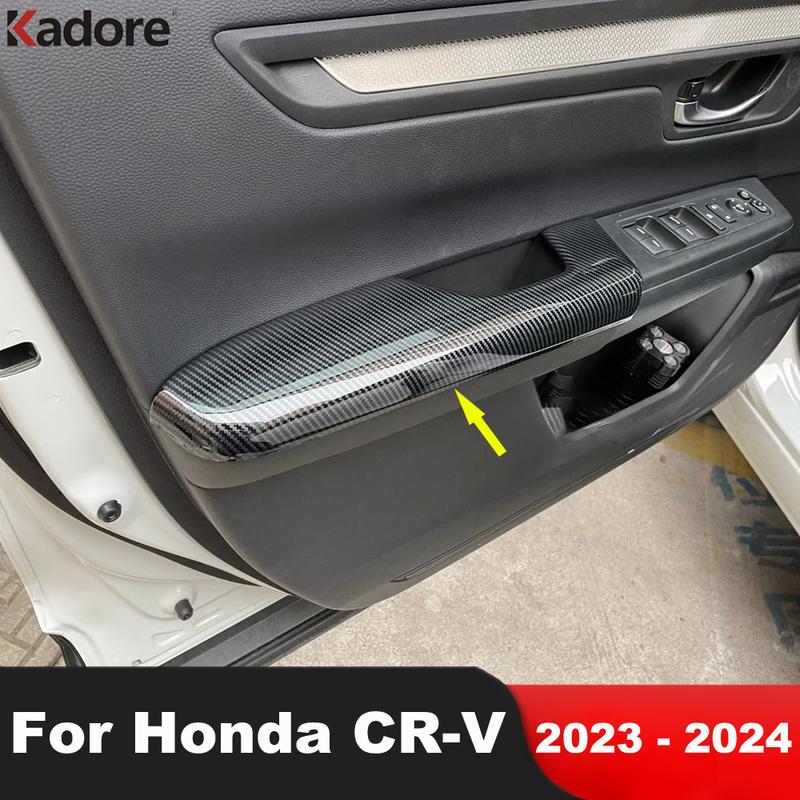 Внутренняя панель крышки ручки подлокотника двери автомобиля для Honda CRV CR-V 2024, аксессуары для внутренней отделки из углеродного волокна