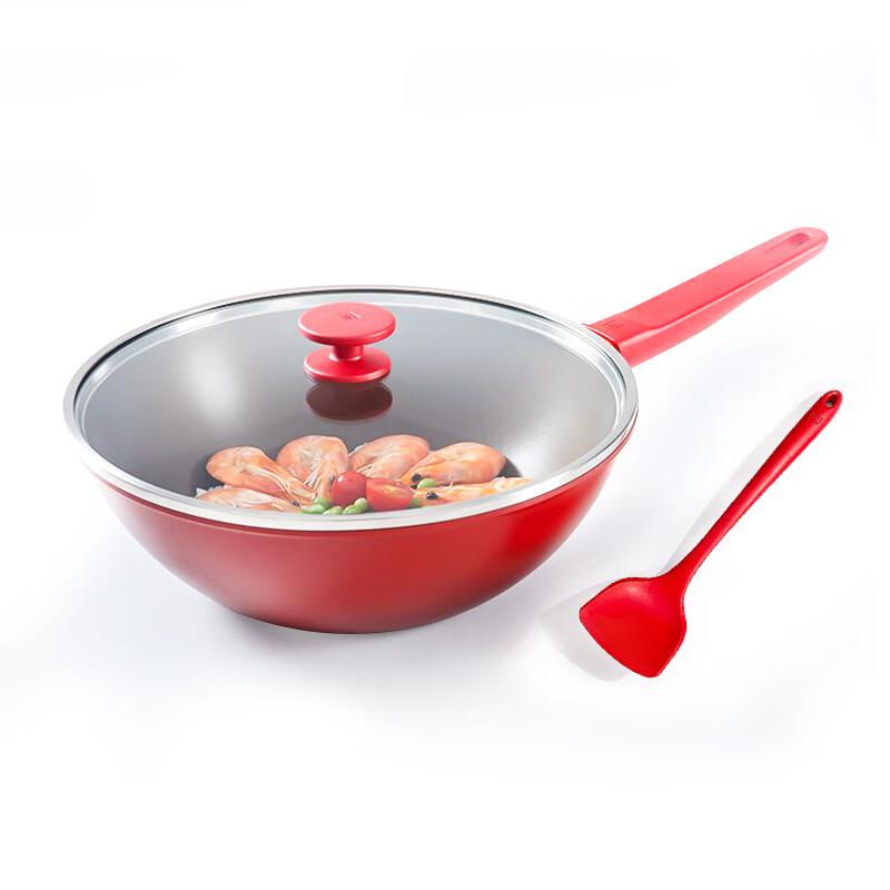 Zwilling NOW 30cm Red Non-stick Wok Set