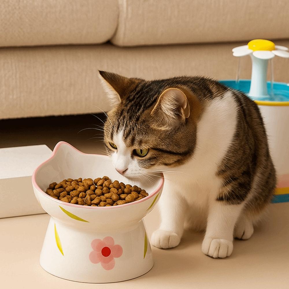 Handmade Cat Bowl Ceramic Pet Food Bowl Pet Supplies Dog Food Feeder  For Dogs Cats