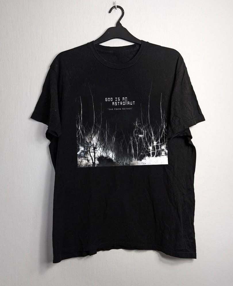 Rare GOD IS AN ASTRONAUT Far From Refuge Black Color Shirt PP2414 Unisex T-Shirt L
