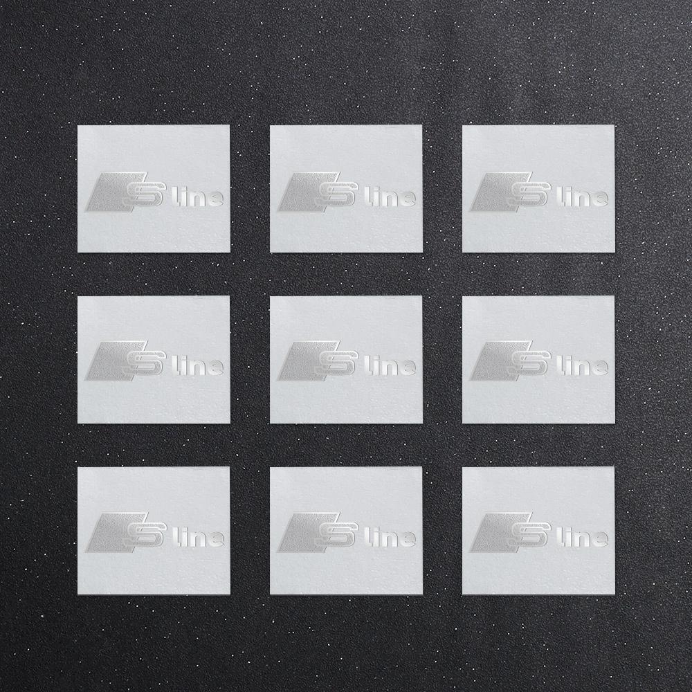 2026 2/5/10PCS Car Aluminum Sticker Interior Badge Decal Decoration For S1 SLINE A3 Q5 B9 A2 C6 A4 B8 8P 8V B6 A5 A6 C7 Q7 RS TT Q8 2x