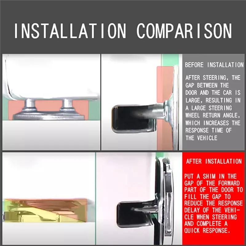 Practical 2 Set Car TRD Door Stabilizer Door Latches Protector For Land Cruiser LC200 LC300 Camry Corolla Yaris BlackSilver 2Set