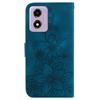 For Motorola Moto G04s 4G/E14 4G Case Lily Flower Imprint Leather Phone Cover with Stand