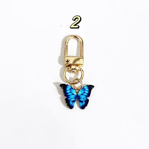 Lovely Sakura Flower Keychain Charm Enamel Pink White Black Women Bag Charms Key Ring Accessories
