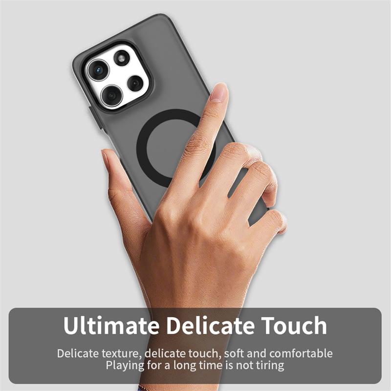 Magnetyczne etui do ładowania bezprzewodowego dla Motorola Moto G56 G86 Pokrowiec Kolory Cukierkowe Przezroczysta obudowa Fundas Coque