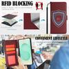 For Samsung Galaxy A25 5G (Global) (161.0mm) Case RFID Blocking Flip Leather Phone Cover with Wrist Strap