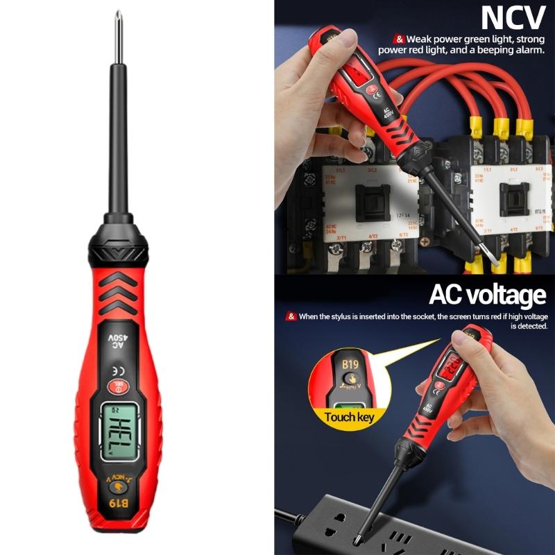 Voltage Tester, Non-Contact Voltage Tester, Electrical Tester, 11V-450V Digital Buzzer Alarm, Live Wire Tester