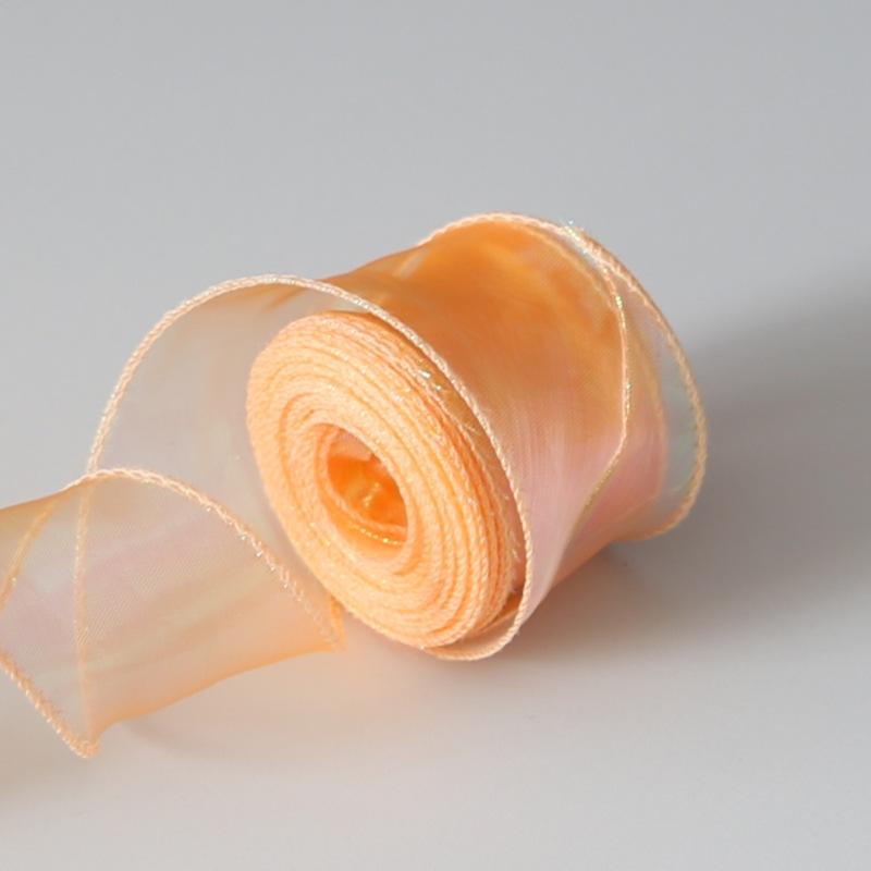 40mm 10Yards/Roll Fishtail Organza Ribbon For DIY Cake Gift Wrapping Decoration Wedding Party Bow Bouquet Wreath Sewing Supplies