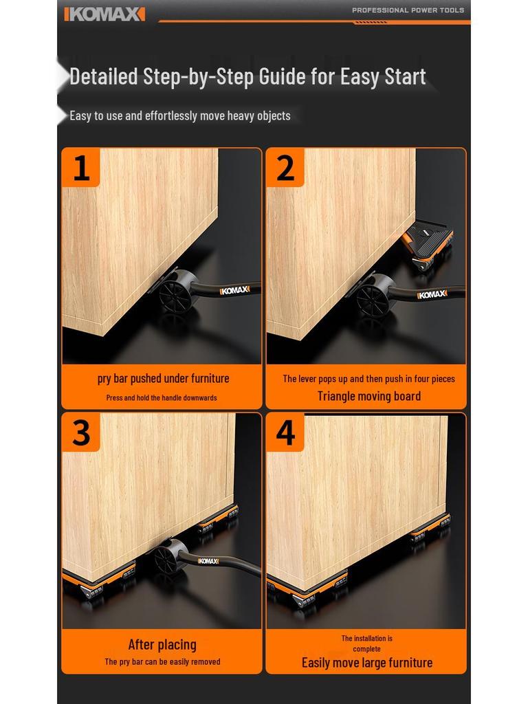 Universal Caster Wheel for Moving Heavy Furniture and Sofas