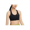 Nike Swoosh Medium Support Dri-Fit Sports Bra With Front Zipper Women Sports Bra Black FN2732-010