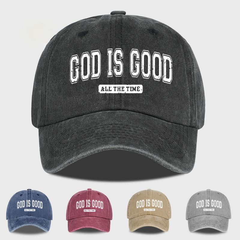 MLFO God is Good Washed Baseball Cap SpringSummer Baseball Cap Unisex Fishing Hat Sun Hat Holiday Gift