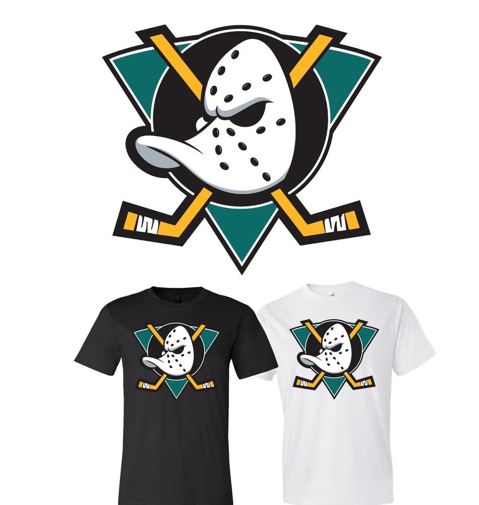 Футболка Anaheim Mighty Ducks Ретро Основной логотип команды S-6XL Отслеживание!! Футболка Unisex XXXL