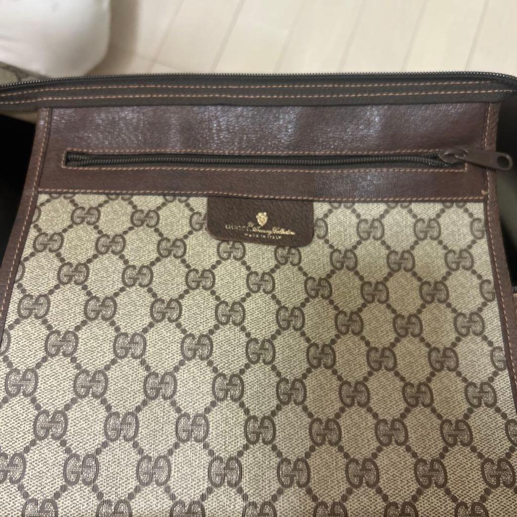 Used OLD GUCCI GG Boston Bag Sherry Line for travel