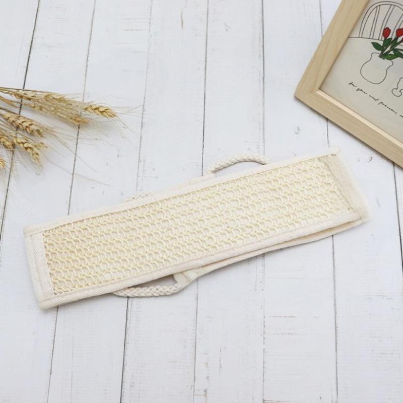 Long Exfoliating Body Scrubber with Strap, Soft Bath Sponge & Dry Brushing Tool for Shower & Spa, Dead Skin Removal Washcloth