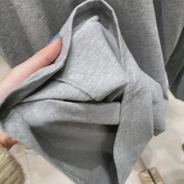 Women's Mid-Length Short Sleeve T-Shirt Dress, 2022 Korean Chic, Loose Casual Solid Color Style.
