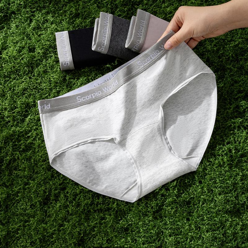 3Pcs/Set Women's Cotton Panties Breathable Underwear Girls Briefs Soft Panty Sexy Mid Waist Underpants Female Lingerie M-2XL