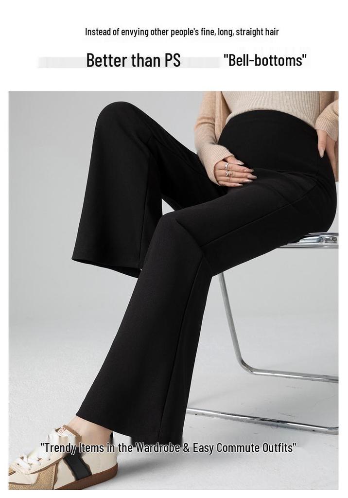 2026 Spring Maternity Slim Fit High Waist Cropped Pants