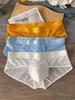 Men's Ice Silk Mesh Breathable Low Waist Briefs with Wide Waistband