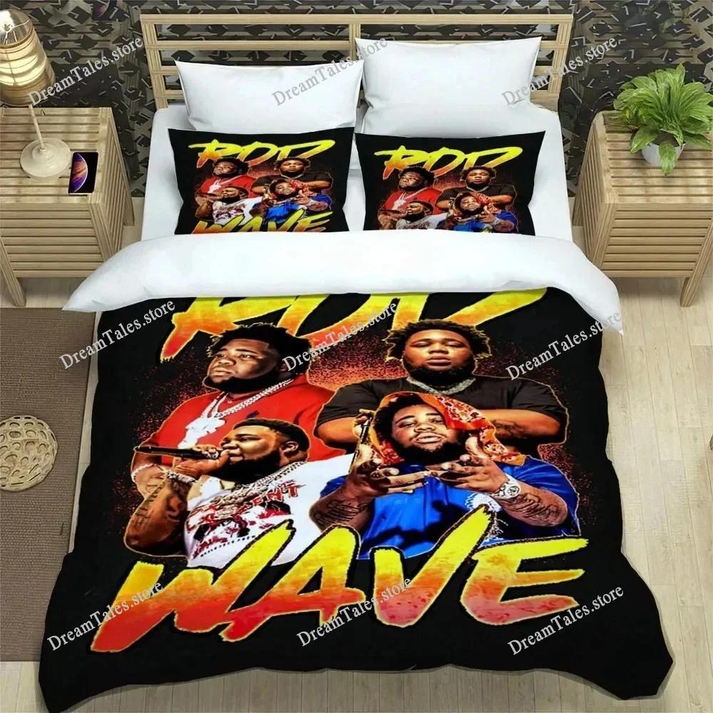 Home Textile Popular Music Rod Wave Cover Duvet Cover Pillow Case Boy Girl Polyester Bedding Set King Queen Twin Size